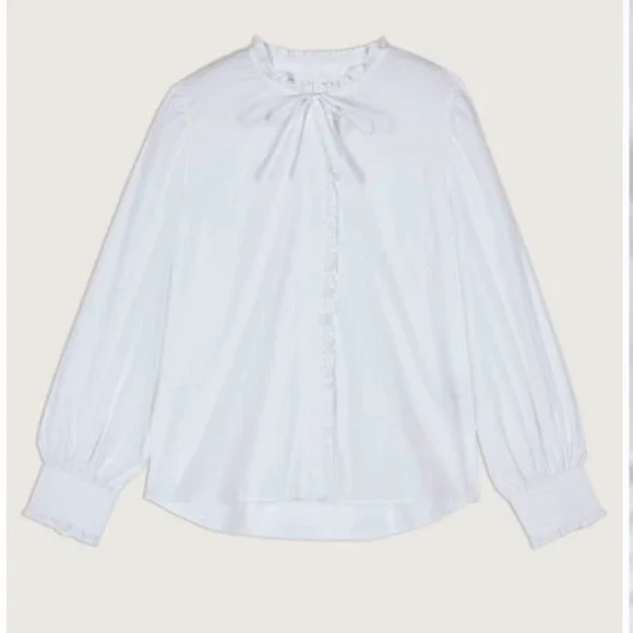 ba&sh Women's 100% Cotton White Joon Top - Size‎ Small - Picture 3 of 12